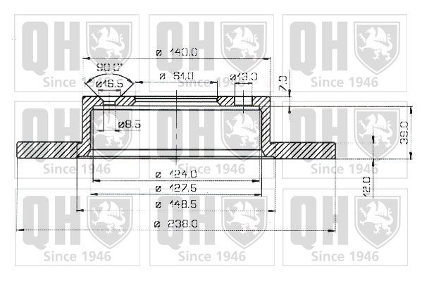 QUINTON HAZELL Тормозной диск BDC3549